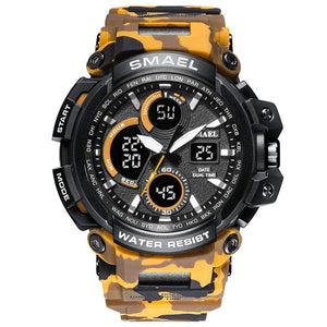 SMAEL Sport Watches 2018 Men Watch Waterproof LED Digital Watch Male Clock Relogio Masculino erkek kol saati 1708B Men Watches